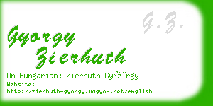 gyorgy zierhuth business card